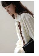 Women's Oversized Long Sleeve Blouse 2026 Summer New Arrival Tie Neck Shirt Loose Fit Office Elegant Fashion