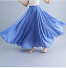 Boho Cotton Linen Beach Long Skirt Women Vintage Casual Solid A-line High Waist Dance Floor-Length Maxi Skirt Spring Summer New