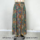 Bohemian Boho Retro Floral Print Skirts Women Indie Folk Summer High Waist A-Line Pleated Long Skirts Casual Holiday Beach Skirt