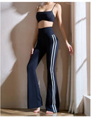 Women Yoga Flare Leggings Fitness Push Up High Waist Wide Leg Pants Gym Elastic Tights Exercise Sport Pants Bell Bottomed