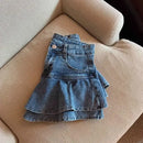 Girls Denim Skirt Summer Stretch Casual Mini Skirt for Big Kids Age 7–14 Fashionable Kids Party School Wear New Arrival 2026