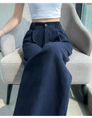 Cotton and Linen Women's Wide Leg Full Pants High Waist Summer Female Elegant Minimalism Straight Loose Trousers 2026 Autumn