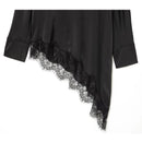 MUJER Lace Long Shirts and Blouses for Women Asymmetric Women's Blouse Streetwear Casual Blouses Woman Vintage Tops Woman 2026