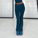 Women Flare Leggings High Waist Wide Leg Yoga Pants Seamless Fitness Workout Tights Gym Sports Trousers Casual Slimming Clothing