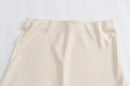 Women's Soft Touch Silk-Like Midi Skirt High Waist Elastic Waistband Chic Fashion Female Skirts Elegant Mujer