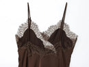 Vestido Mini Feminino Preto de Cetim com Renda e Alças - Sexy Costas Abertas Assimétrico Festa Noite