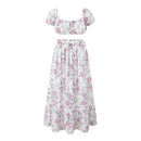 Lace Skirt Set Dress Summer Women Beach Holiday Sexy Cotton Matching Set Outfits Spring White 2 Pcs Vestidos Female Set 2025