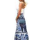 Women Skirt Long Skirts A Line Print Floral High Waist Y2k Streetwear Maxi Casual Loose Pleated Elegant Beach Party Beach 2025