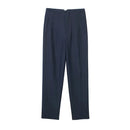 High Waist Solid Pants for Women Casual Basic Ankle Trousers with Pockets Zipper Fly Office Wear Pants Pantalones Mujer
