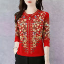 Fashionable round Neck Long Sleeve T-Shirt Women's Base Layer Top Printed Spring New Style Casual Loose Fit Comfortable T-Shirt