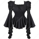 Blouse With Skirt For Women Victorian Long Sleeve Blouse Renaissance Pirate Blouse Cosplay Costume