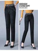 High Waist Skinny Denim Pants Mom Pencil Jeans Women Casual Streetwear Big Size 36 Retro Stretch Vaqueros Korean Jeansy Pantalon