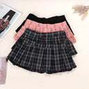Sexy Pleated mini Skirts Women Summer high Waist Micro Plaid Skirt Pink Black cute Skirts Student Girls Harajuku Goth Y2k Skirt
