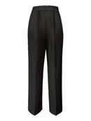 Women's High Waist Dress Pants - Flowy Straight Leg Trousers, Minimalist Office Tailored Pants