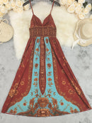 Vestido Longo Feminino Floral sem Alças - Elegante Maxi Verão