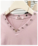 Women's V-Neck Rivet Detail Ruched Short Sleeve T-shirt Casual Slim Fit Crop Top