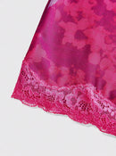 Vestido Mini de Renda Estampado com Alças Finas - Estilo Resort