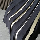 Elegant High Waist Panel Versatile Pleated Skirt Spring and Autumn Retro Fashion Stripe Mini Knitted Skirt Women's Mixed Color