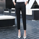 Black Gray Suit Pants Woman High Waist Pants Office  Formal Work Trousers Female Elegant Casual Straight Pants