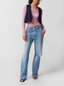 Women Lace Pullover TopS Retro Long Sleeve Round Neck See Through Solid Color Fitted T-Shirts Casual Blouse Streetwear Y2K 2000s
