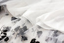 New 2024 Fashion Elegant Floral Summer Tulle Skirt Womens Spring Summer High Waist Pleated Skirts Ladies Blue Maxi Skirt Female
