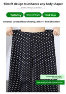 High Waist Wide Leg Pants Women Summer Loose Thin Chiffon Five-Quarter Length Anti-Light Skirt Trendy Casual Trousers