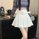 Pleated Mini Skirts Women High Waisted Aesthetic Preppy All-match Summer Kawaii Clothes Cute Korean Fashion Мини Юбки Girls Pure