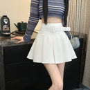 Pleated Mini Skirts Women High Waisted Aesthetic Preppy All-match Summer Kawaii Clothes Cute Korean Fashion Мини Юбки Girls Pure