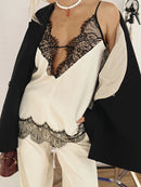 Lace Blouse Shirt Women Tops Summer High Quality Spaghetti Strap Blouse Shirt Elegant Simple Lady Basic Solid Sleeveless Blusa