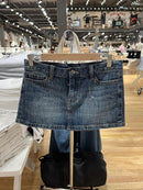 Saia Jeans Feminina Mini Vintage Americana com Cintura Alta - Casual Streetwear