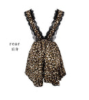 Vestido Feminino com Estampa e Alças de Cetim com Renda - Sexy Decote V Profundo Costas Abertas Elegante Verão