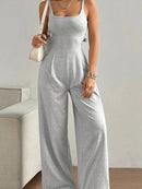 Macacão Feminino Halter com Costas Abertas e Calça Longa - Casual Elegante