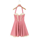 Vestido Feminino Branco com Renda Bordada e Halter - Sem Manga Costas Abertas Sexy Linha A Festa 2025