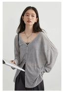Women's Cardigan New V-neck Long Sleeved Female Shirt Female Jumpers Sun Protection Woman Top Spring Summer Knitted Cardigan