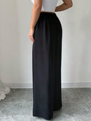 Fashionable Elegant High Waist Wide Leg Pants for Women Spring Summer Atmospheric Great Style Long Trousers