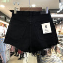 Shorts Women Spring And Summer Ripped Denim Shorts Women's High Waist Irregular White Short Pants Ropa Mujer