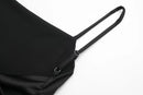 HH Womens Satin Spaghetti Strap Cami Top Tie Back Square Neck Camisole Elegant Summer Casual Party Streetwear Crop Top