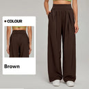 High Waist Wide Leg Yoga Pants for Women Straight Loose Casual Trousers Breathable Lightweight Sports Pants for Spring Summer