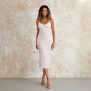 Vestido Feminino Floral sem Manga com Alças Finas - Festa Coquetel Praia