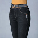 High Waist Skinny Denim Pants Mom Pencil Jeans Women Casual Streetwear Big Size 36 Retro Stretch Vaqueros Korean Jeansy Pantalon