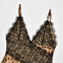 Vestido Maxi Feminino com Estampa de Leopardo e Alças - Sexy See Through Sem Manga Costas Abertas Praia Clube