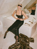 Vestido Longo Feminino com Renda e Decote Quadrado - Elegante Festa Noite