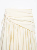 Women MIDI Skirts 2026 Fashion Solid Wrap Drawstring Bow High Waist Pleated Female Elegant Street Skirt Clothes
