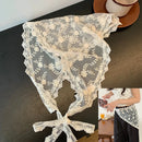 2025 HOT SALE! Y2K Women Lace Tulle Bandage Skirt Stacked Lace Half Skirt Layering Small Butt Curtain Flower Triangle Hair Scarf