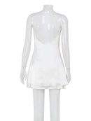 Camisola Feminina Sexy com Renda e Alças - Mini Vestido Sem Manga Costas Abertas Decote V Solta Noite