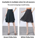 High Waist Wide Leg Pants Women Summer Loose Thin Chiffon Five-Quarter Length Anti-Light Skirt Trendy Casual Trousers