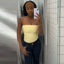 Women's Corset Tops Bandage Stripe Spaghetti Strap Crop Top Square Neck Bodycon Stretch Partywear Chic Lady Sleeveless Clubwear
