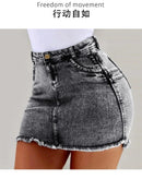 2025 Mini Skirt Women's Wash Mini Female Short Skirts Summer Women's Sexy Denim Skirt Skirts for Women Knee Length Casual