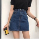 Saia Jeans Feminina Mini com Cintura Alta - Sexy Y2K Verão