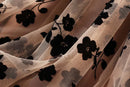 Elegant Floral Women Tulle Skirts High Waist Korean Flocking Pleated Midi Skirts Mesh Summer Office Ladies Skirt New